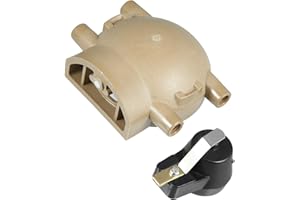 HOPESPANNER Terminal Ignition Distributor Cap with Rotor for Ford 4 Cylinder for Tractors 2N 8N 9N with Front Mount Distribut