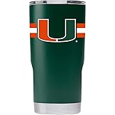 Gametime Sidekicks Miami 20oz Green Tumbler - Officially Licensed, 18/8 Stainless Steel, Double-walled, Vacuum-insulated, UV LED Printed Logos, Sweatless, Stays Hot/Cold - 360 Wrap