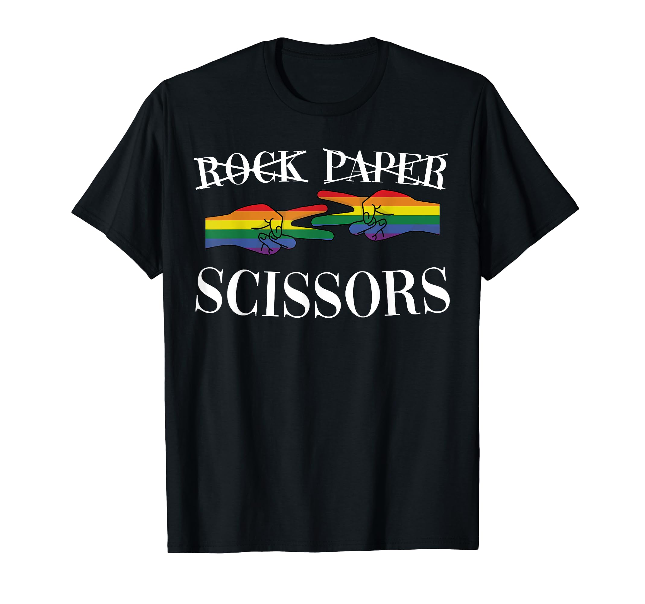 Rock Paper Scissors LGBTQ+ Pride Month Proud Ally T-Shirt