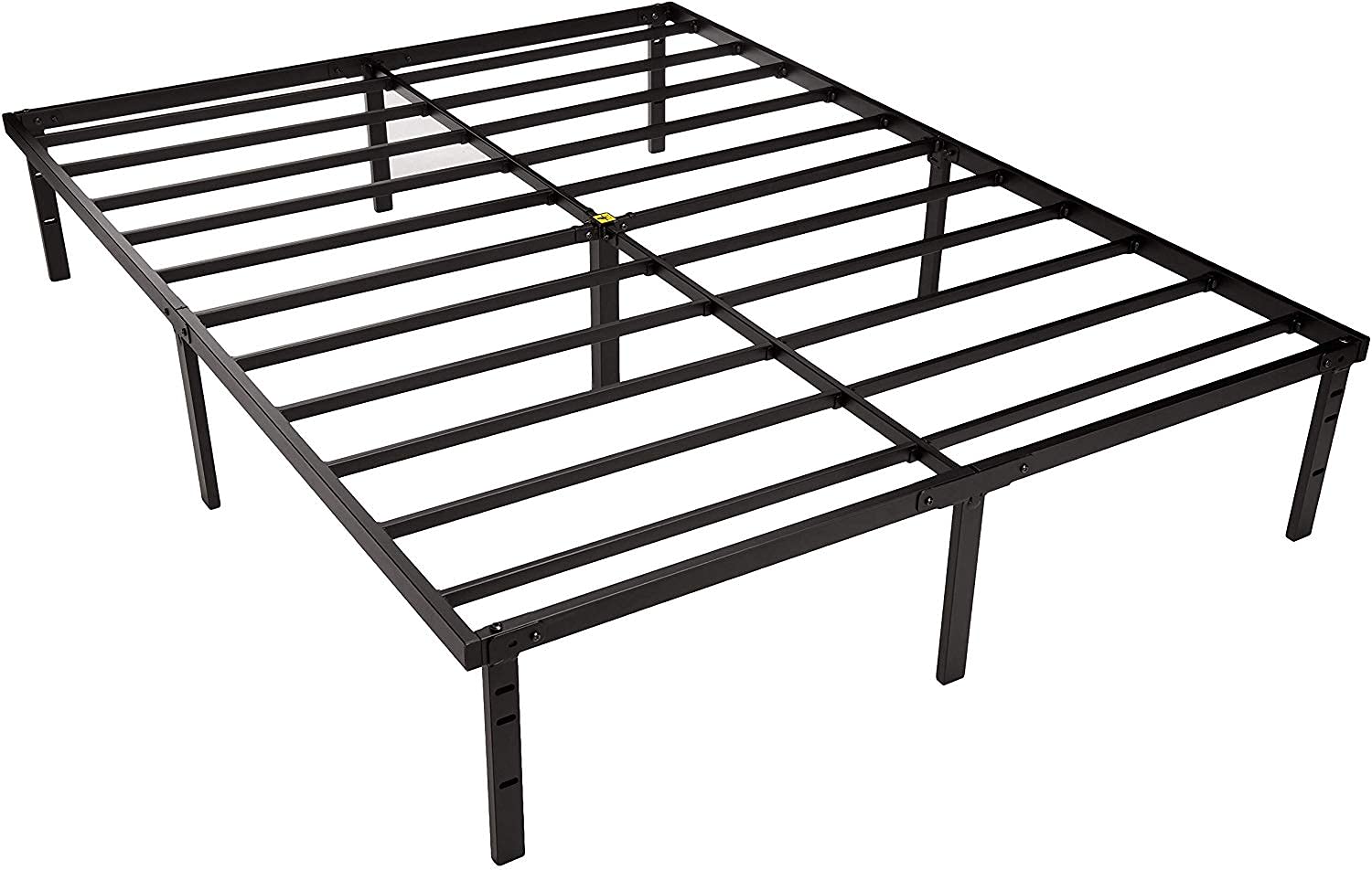 Photo 1 of *missing hardware*Amazon Basics Sturdy Heavy-Duty Non-Slip Platform Bed Frame, Steel Slats Support, Noise Free, Easy Assembly, No Box Spring Needed, 14 Inch Storage Height, Queen Size, Black