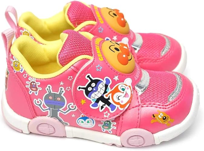 Amazon ムーンスター アンパンマン 子供用スニーカー Apm C147 キッズスニーカー キャラクター マジック式 洗える中敷 あんぱんまん ピンク 18 0cm 運動靴 スニーカー