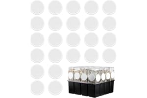 24 PCS 2.95" Monotub Adhesive Filter Disks 3 MM Thickness Replacement Filter Pads Mushroom Growing Supplies