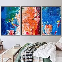 3 Piece Framed Canvas Wall Art Abstract Colorful Pictures Canvas Prints Home Artwork Decoration for Living Room,Bedroom - 16