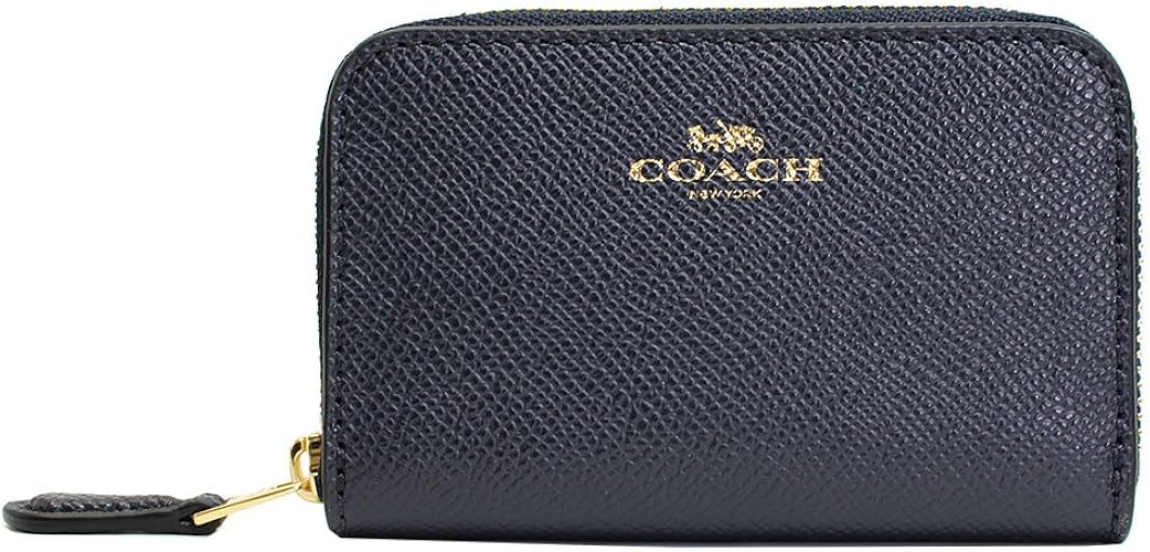 Amazon コーチ Coach コインケース 小銭入れ 財布 ネイビー クロスグレーン レザー ジップ アラウンド レディース ブランド アウトレット Fimmid 並行輸入品 Coach コーチ 小銭入れ