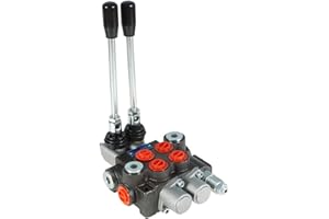 findmall 2 Spool 11GPM 3625PSI Hydraulic Directional Control Valve, SAE Ports Double Acting Valve for Small Tractors, Tractors, Loaders, Log Splitter