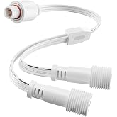 SAYSOLAK Waterproof Y-Splitter for Eufy Outdoor Lights E22, Linkind HP5 | (1 Male to 2 Female) Extension Cable Compatible with Eufy Permanent Outdoor Lights E22, Linkind Outdoor Lights HP5