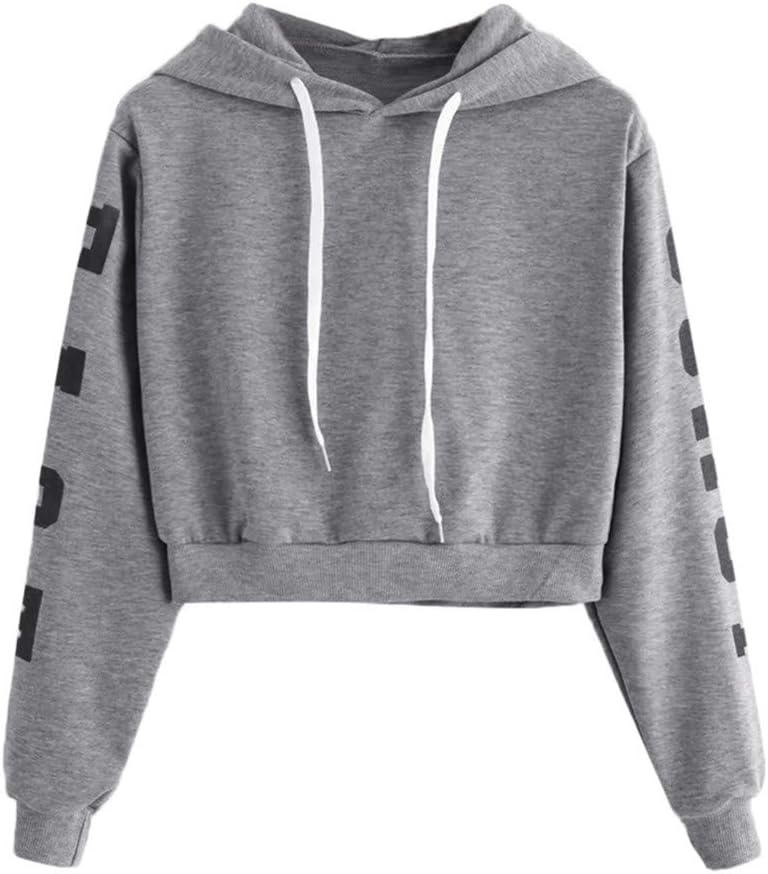 Panfinggin Lightweight Thin Zip-Up Long Sleeve Crop Top Hoodie Sweatshirt for Women, S-XL