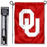 Oklahoma Sooners Garden Flag with Pole Stand Holder
