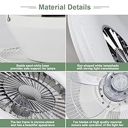 DLLT LED Remote Ceiling Fan with Light Kit-40W