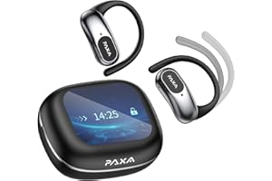 PAXA Ai Translation Earbuds Real Time 3In1 Language Translator Earbuds HD Sound Audifonos Traductores Bluetooth 5.4 Headphones Touch Screen Housing with App for Travel Business Meetings(Black)