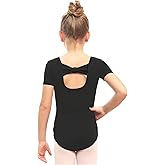 Stelle Leotard for Girls Black Ballet Dance Leotard Gymnastics Outfits with Bow Back (Toddler/Little/Big Kids)