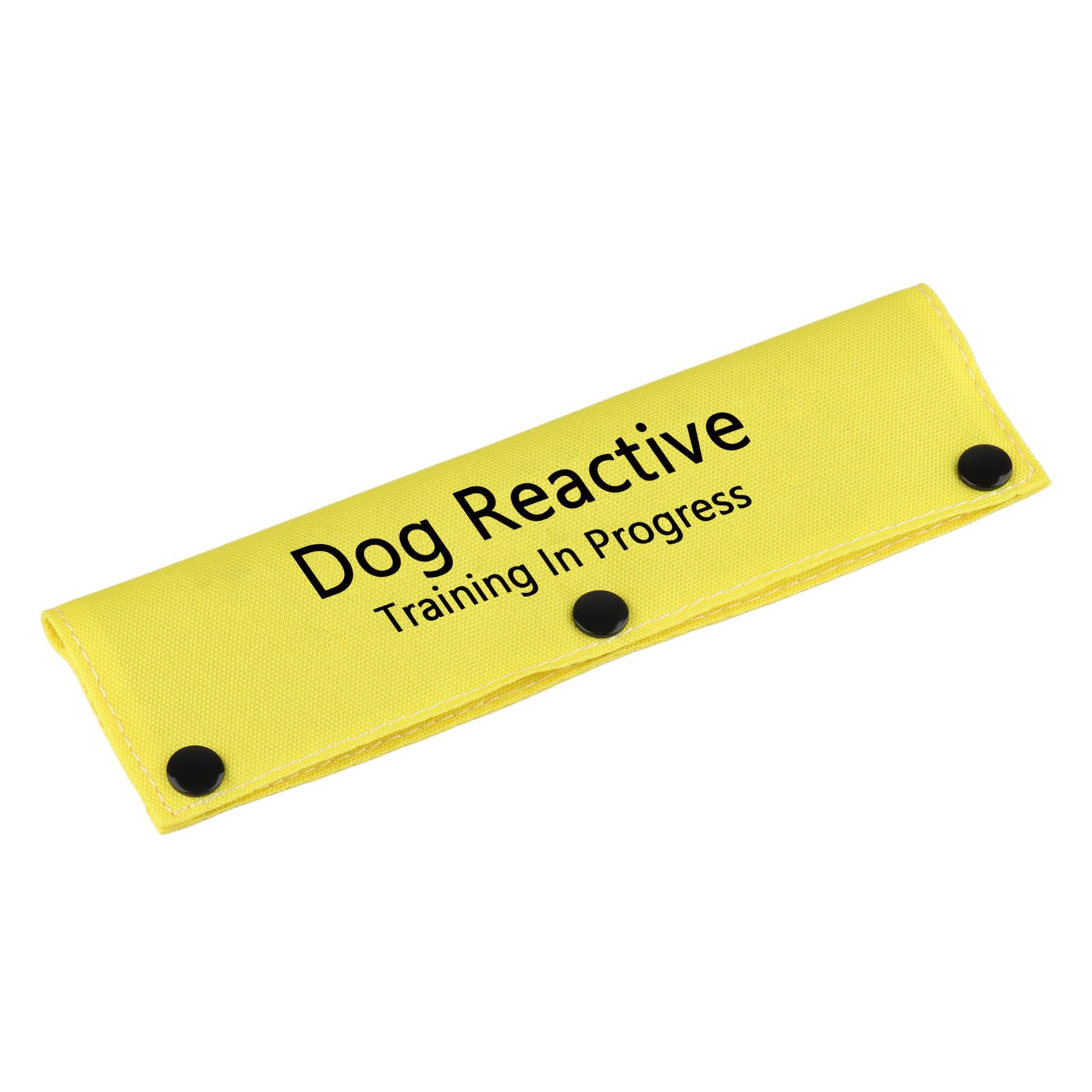 LEVLO Dog Bandana - Yellow, 70cm x 35cm (Neck Size Up To 112 inch) - Medium & Large Dogs - Polyester - Dog Clothing - Reactive Training In Progress