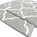 U'Artlines 2Pcs Doormat Area Rugs Microfiber Decorative Non Slip Floor Mat Machine Washable for Indoor Outdoor Entryway Kitchen (17.7x25.6+17.7x47.2, Gray)