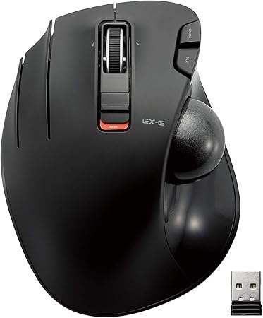 Amazon Com Elecom Left Handed 2 4ghz Wireless Thumb Operated Trackball Mouse 6 Button Function With Smooth Tracking Precision Optical Gaming Sensor M Xt4drbk Black Computers Accessories