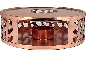 ACBSUSU Teapot Candle Warmer, Tea Light Heater, Teapot Heating Base with Candle Holder (D-Champagne Gold)