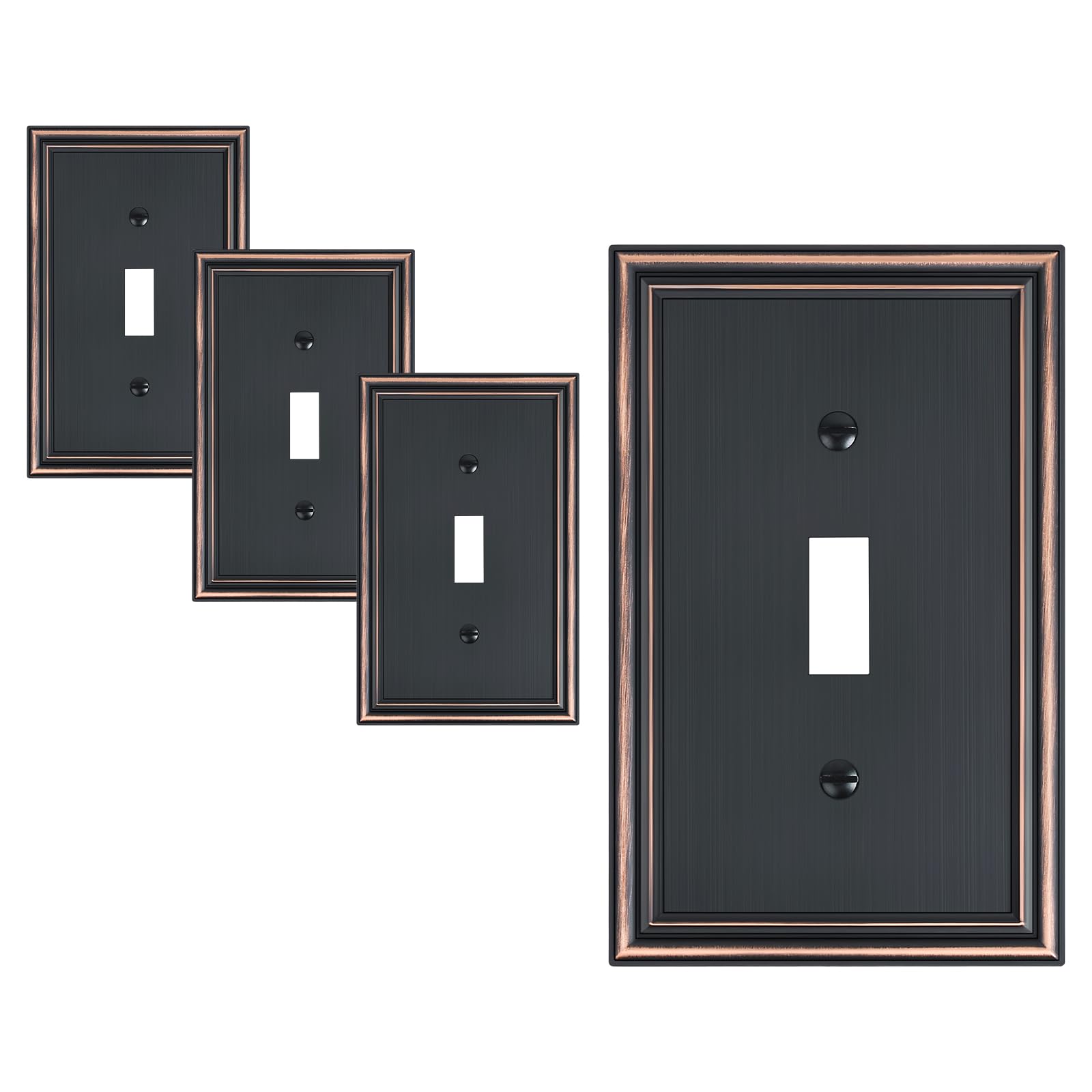 TREEWELL 4-Pack Single Toggle Light Switch Cover