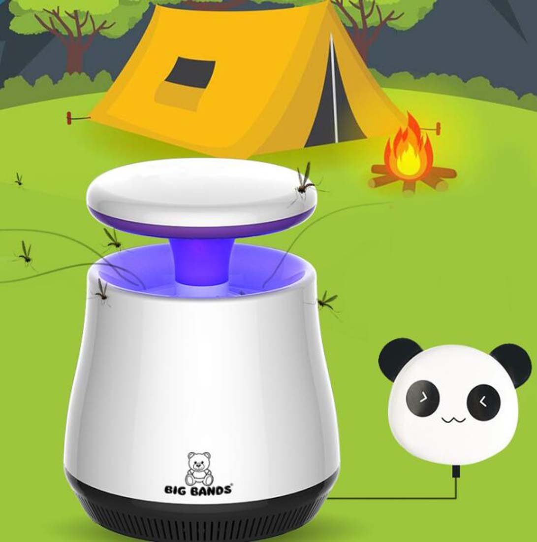 DNSJB Photocatalyst Mosquito Killer, LED Mosquito Repellent Artifact USB Rechargeable Mosquito Coil, Home Silent Mosquito Killer (single Version, Mobile Phone Charging) (Color : White)