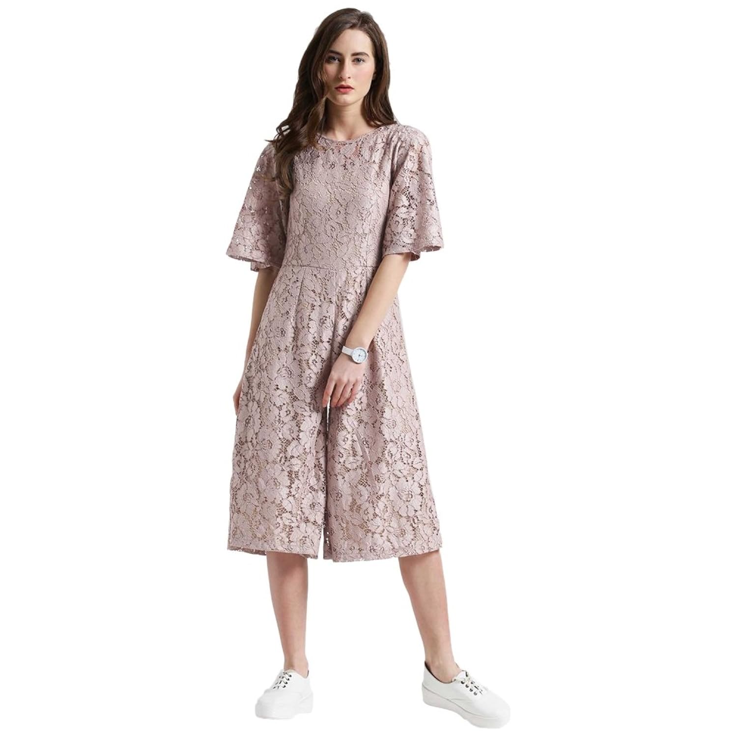 zink london womens round neck lace jumpsuit