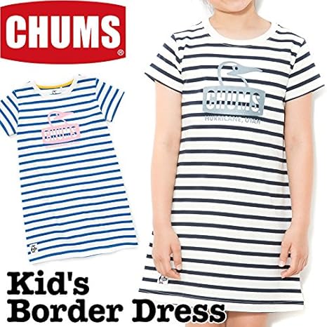 Amazon Co Jp チャムス Chums 子供用 Tシャツ Kid S Border Dress ワンピース キッズ 服 ファッション小物