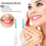 Rezolite 200 Pieces Silicone Interdental Brushes Dual-Use Dental Picks view 2