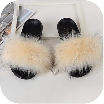 fur flip flops amazon