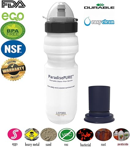 Bouteille Deau De Voyage Avec Filtre Extrême Purification