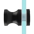 Alise Shower Glass Door Handle,Sliding Shower Doors Knob,One Sided Pull Hardware Replacement Parts for Bathroom Glass Doors,Solid SUS304 Stainless Steel Black Finish,L9000-B…