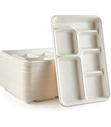 Buy Gezond 50 Pack 14 Inch Disposable Food Trays Eco-friendly Heavy - View #3