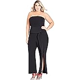 City Chic womens Solid Twist Detail Jumpsuit