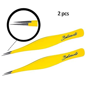 Amazon Com Bellesante 2 Pcs Precision Surgical Grade Tweezers