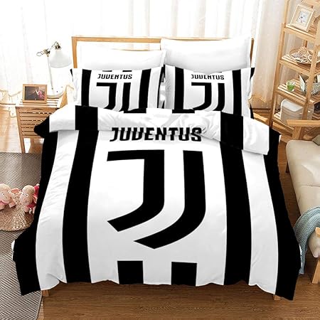 Parure De Lit Housse De Couette 140 X 200 Cm Taie 63 X 63 Cm Juventus Football Cuisine Maison Ameublement Et Decoration