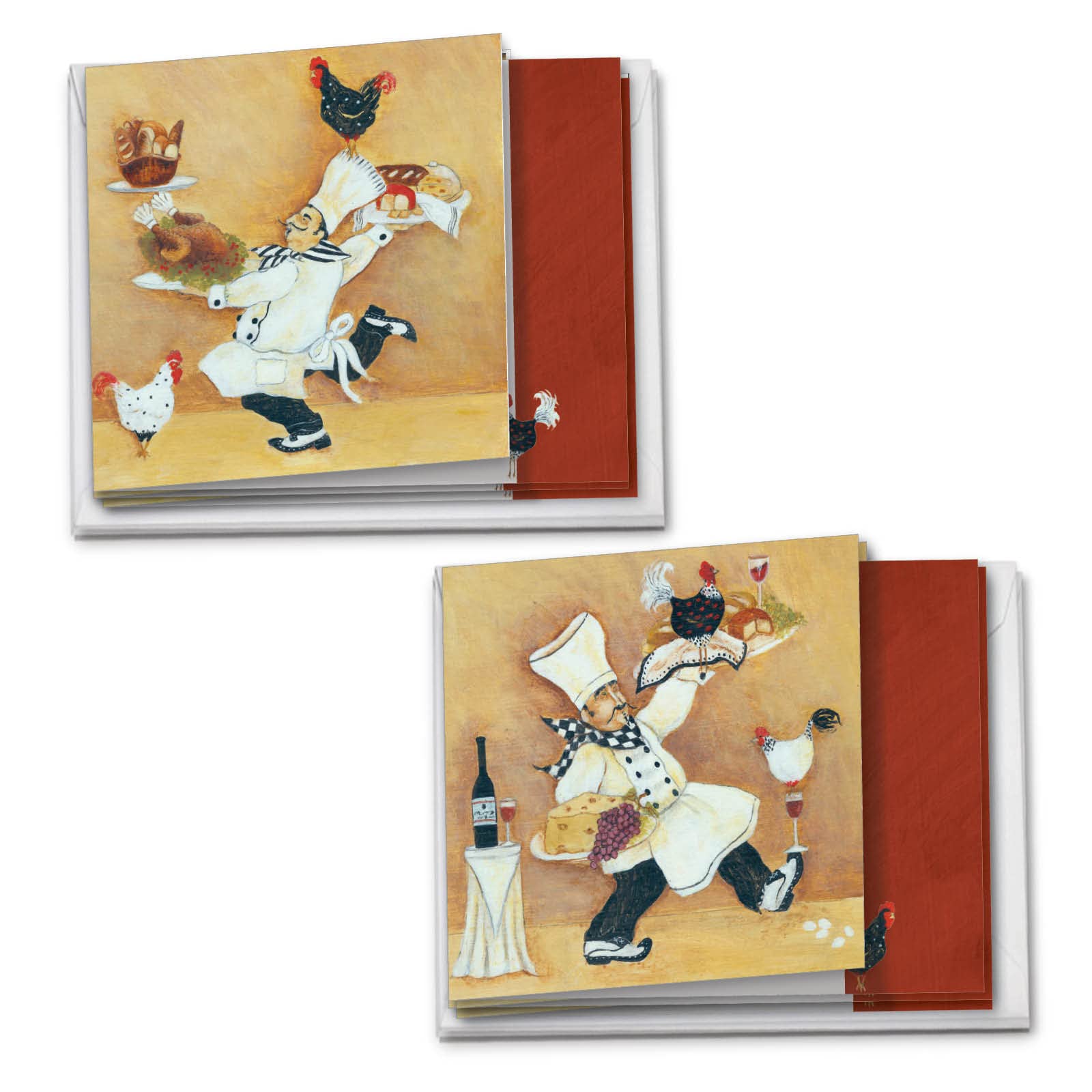 The Best Card Company - 12 Assorted Blank Note Cards (4 x 5.12 Inch) - Boxed All Occasion Notecards Bulk (2 Designs, 6 Each) - Farm to Table MQ4635OCB-B6x2