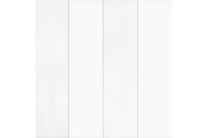 sunwings 16-Sheet Peel and Stick Backsplash Tile 9" x 9" Stacked 3D Handmade Looks Square Self Adhesive Wall Tiles for Kitchen Bathroom, White