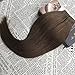 Moresoo 22 Inch Seamless Skin Weft Tape on Hair Extensions 100g/40pcs Chocolate Brown Color #4 Straight Brazilian Remy Human Hair