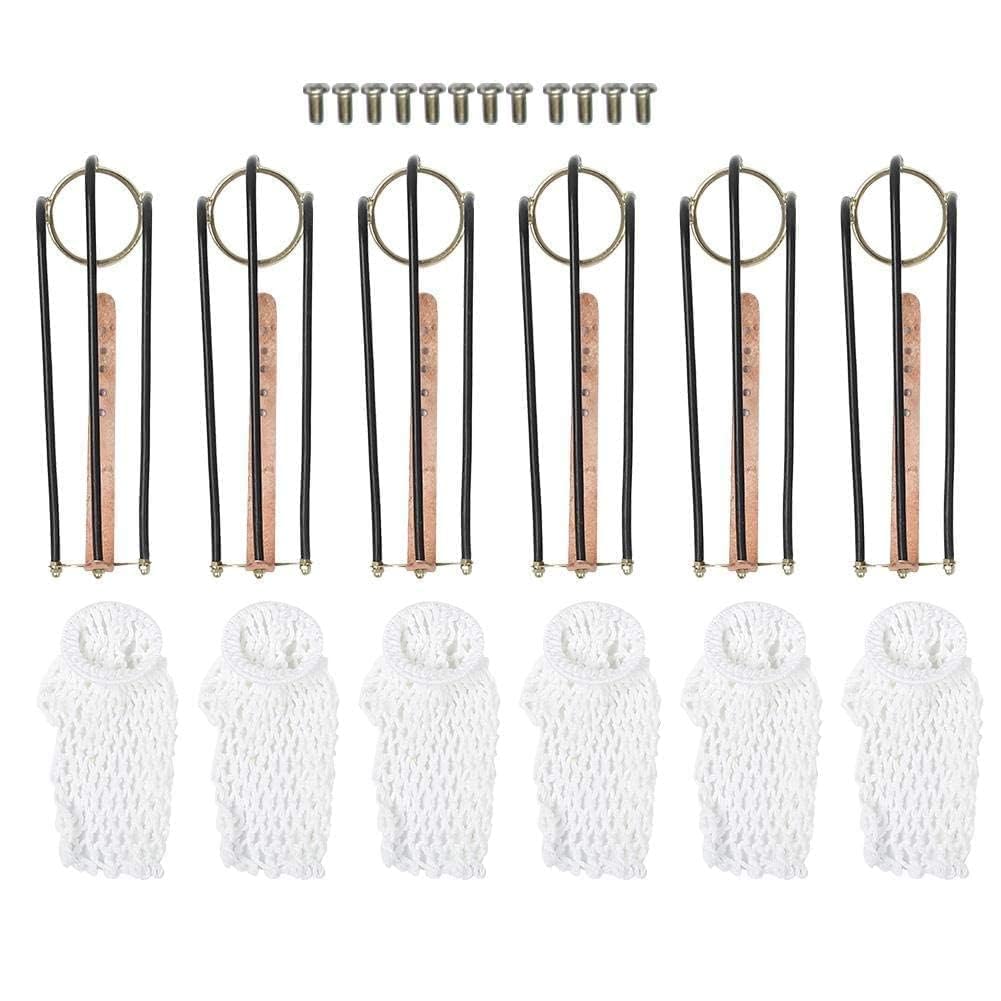 6 pcs Billiards Table Pocket Rail Billiard Table Slide Track with Net Bags Snooker Billiard Table Accessories