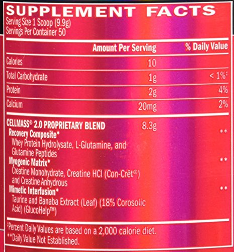 BSN CELLMASS 2.0 - Arctic Berry, 1.09 lb (50 Servings)