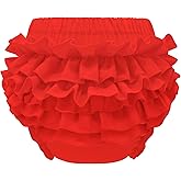 Sarfel Diaper Covers for Girls Baby Bloomers Cotton Ruffle Bloomers for Toddler Girls Newborn Infant Shorts Baby Underwear