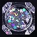 BORN PRETTY 1.5g holographic Silver Nail Flakies Mixed Size Round Nail Sequins Glitter Paillette Laser Silver
