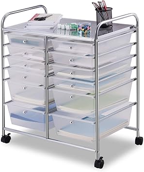 Amazon Com Giantex 12 Drawer Rolling Storage Cart Tools