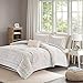 Comfort Spaces – Adele Comforter Set - 4 Piece – Blush & Grey – Medallions Print – Queen Size, includes 1 Comforter, 2 Shams, 1 Decorative Pillow