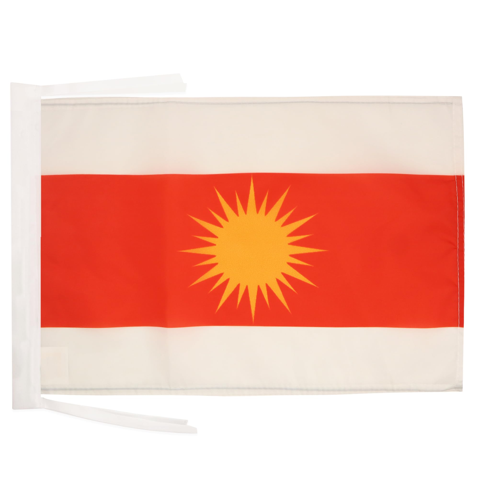 AZ FLAG - Yazidism new Flag - 18'' x 12'' - 100% Polyester Yazidis - Yezidi Small Banner with Two Cords - Fade Resistant - Vivid Colors - 18x12 in - 45x30 Cm โ image 1