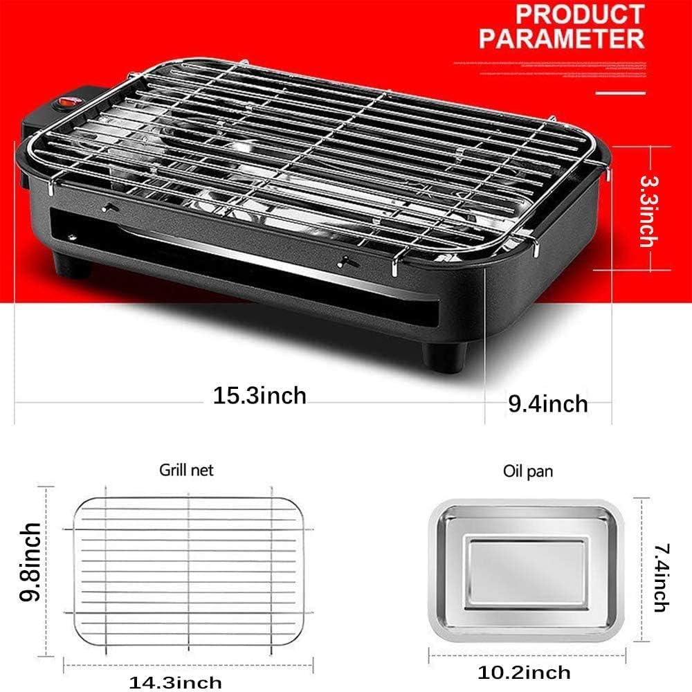 review WYQ Indoor Small Barbecue Grill, Household Electric Smoke-Free Multi-Functional Barbecue Machine, Electric Grill Small Skewers