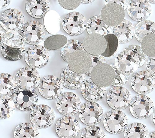 3600pcs Round Crystal Clear Rhinestones Diamante Gems Resin Crystal Nail Art Mixed Flatbacks Rhinestones Tools（1.5mm, 2.5mm, 3mm, 4mm, 5mm)