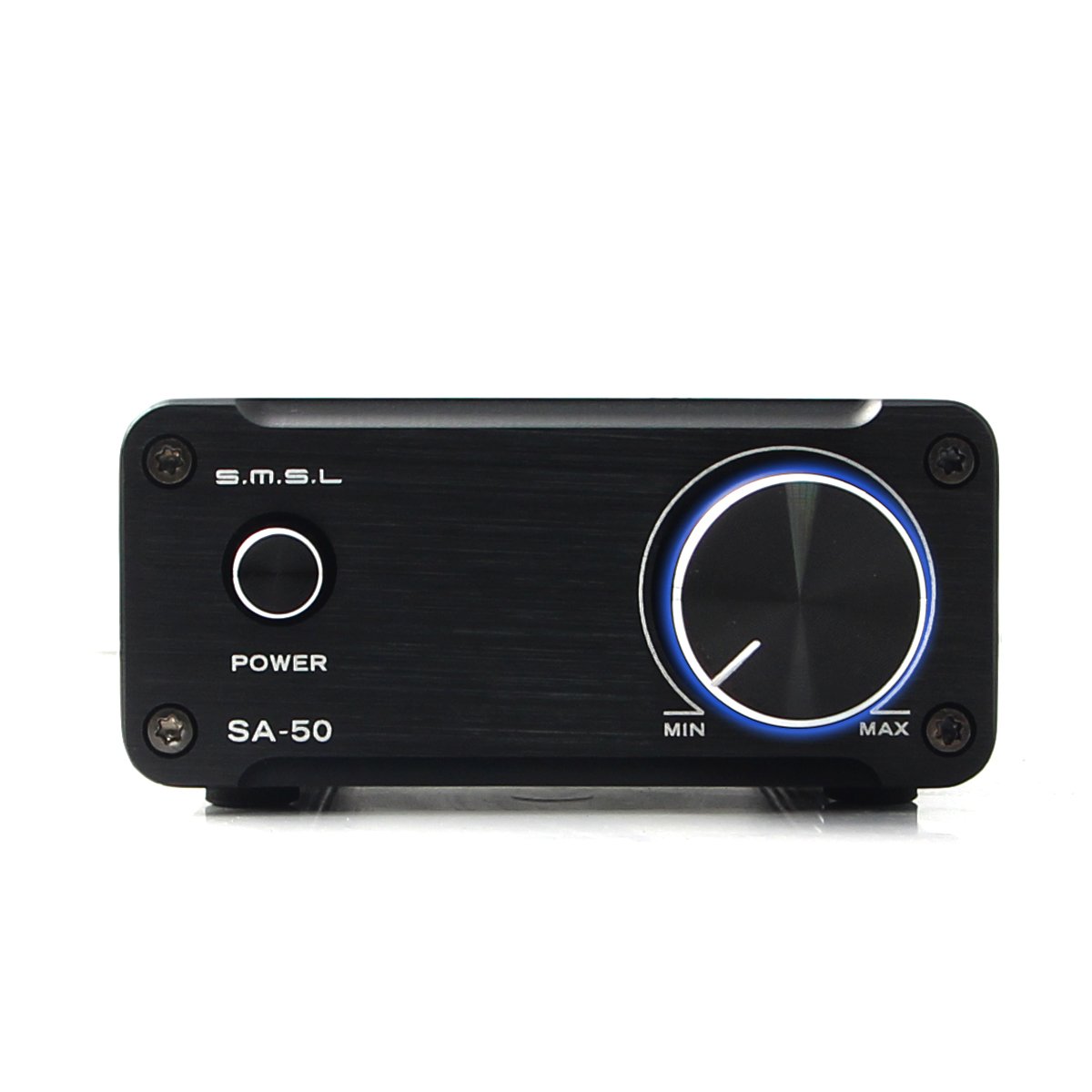 SMSL SA-50 Hi-Fi Stereo Amplifier for speakers with Power Adapter (Black)