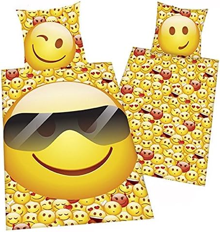 Emoji Sunglasses Single/US Twin Duvet Cover and Pillowcase Set