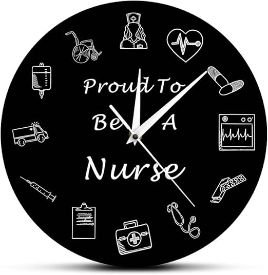 Amazon Com The Geeky Days Nurse 12 Inch Wall Clock Nursing