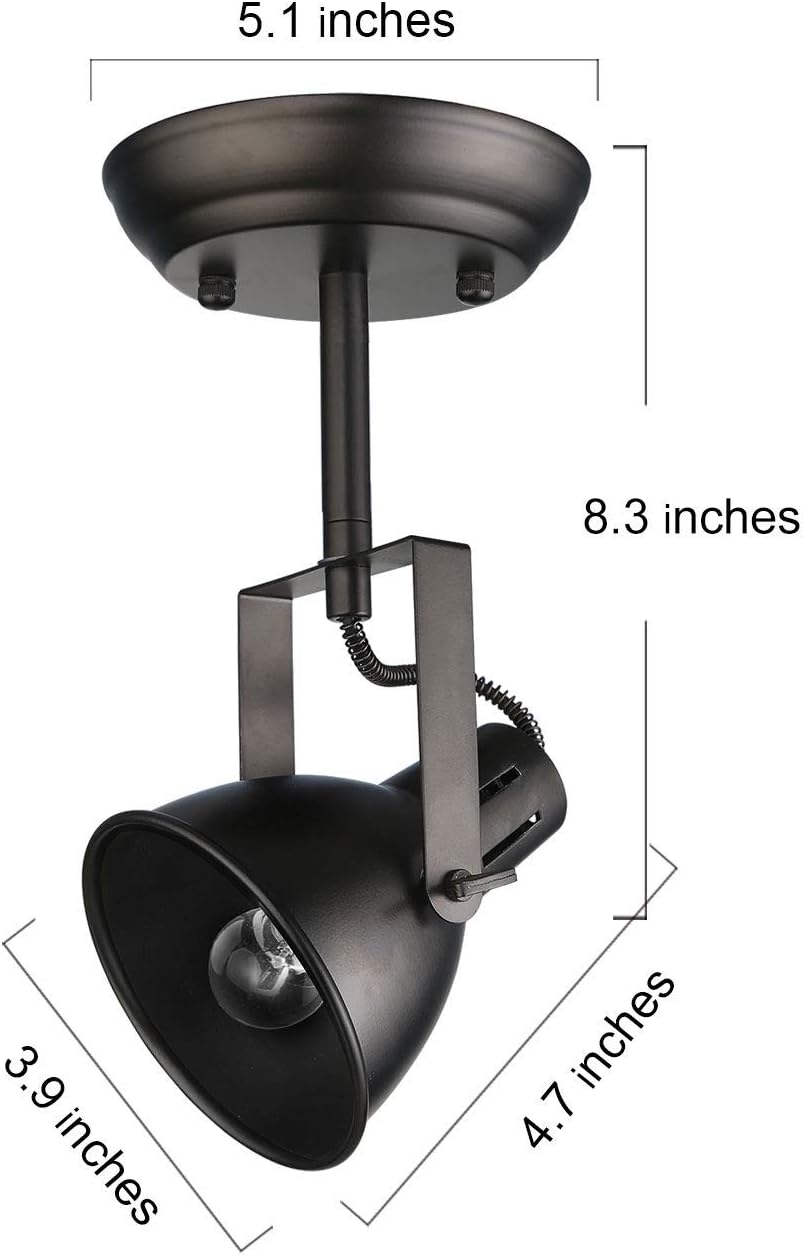 LALUZ Semi Flush Mount Adjustable Track Fixture 2-Light ...