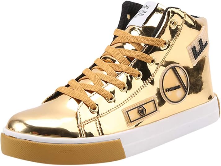 Amazon.com | VonVonCo Men Formal Business Casual Large Size Breathable Wide High Top Sneakers 