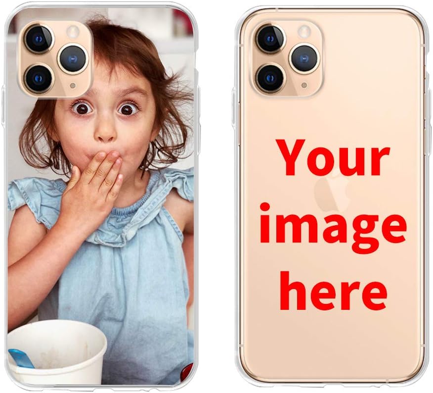 ranipobo Custom Phone Case for iPhone 11 Pro Max, Personalized Photo Phone Case, Soft Protective TPU Bumper, Customized Cover Add Image Painted Print Text Logo Picture