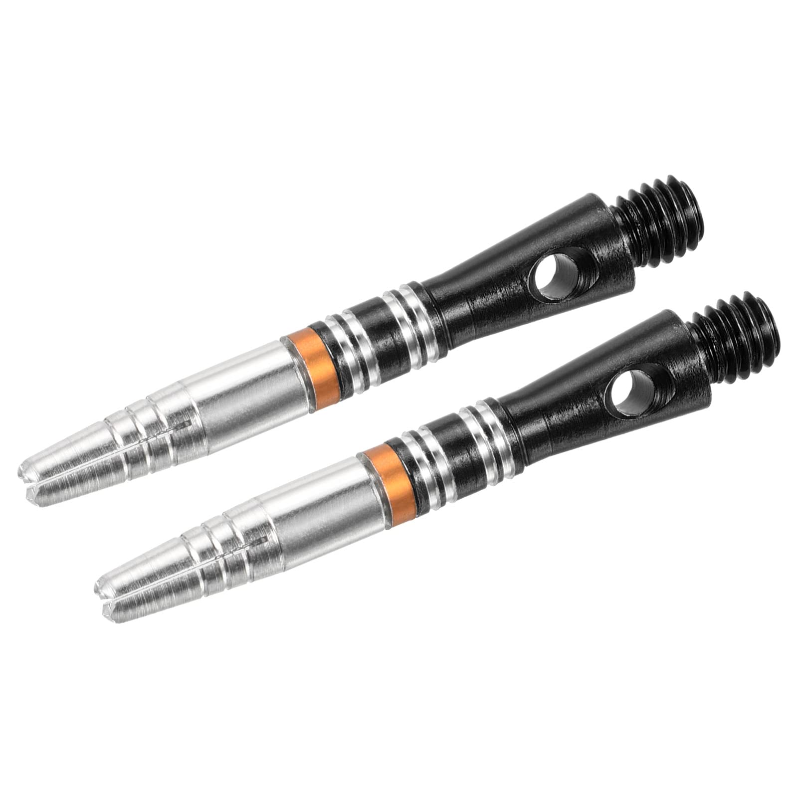 PATIKIL 40mm Dart Shafts, Medium 2BA Thread Aluminum Dart Stems Dart Accessories for Steel Tip - 2 Pack (Black)